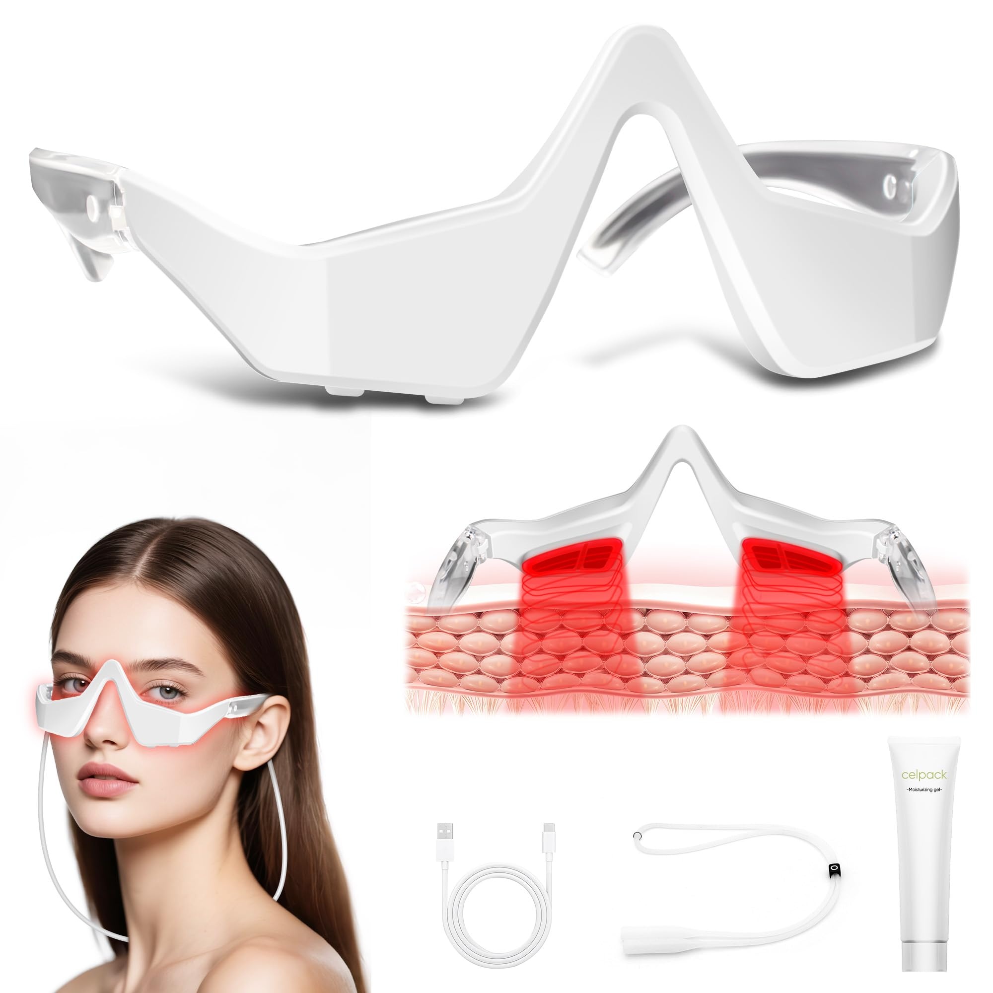 Очки-массажер для глаз с красн – обзор и цена Light Therapy Glasses