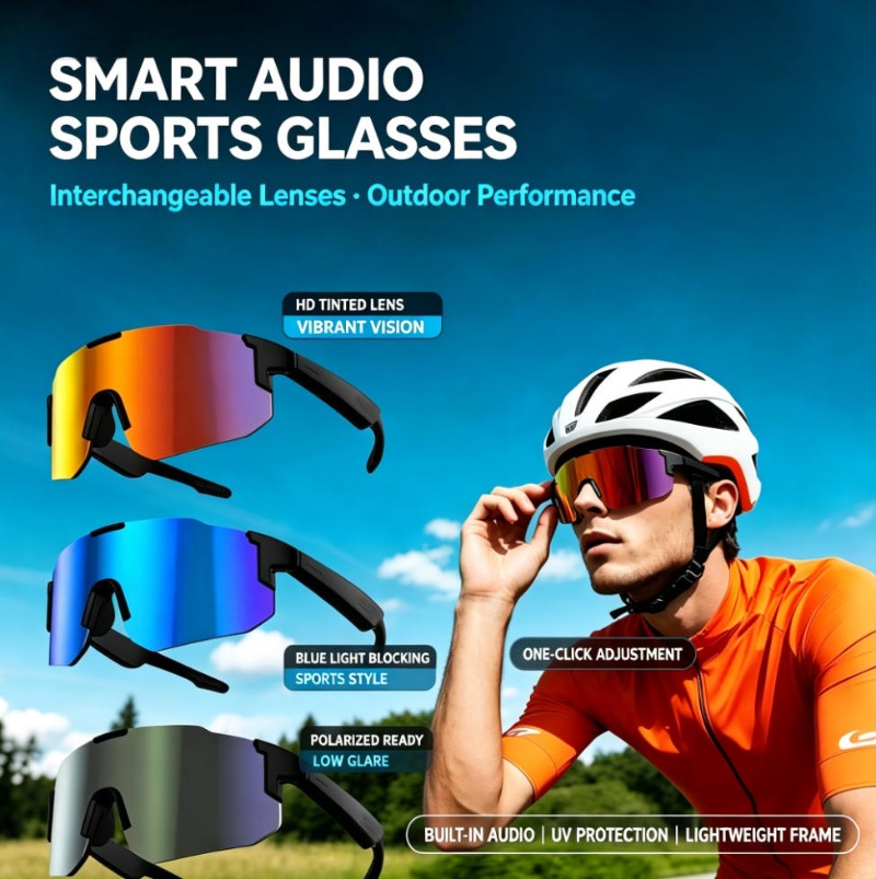 Умные спортивные очки с аудиос – обзор и цена Smart Glasses Lens
